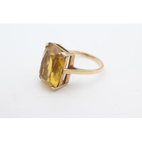 2284 - A 9ct gold citrine dress ring, size S - approx. gross weight 5.9 grams