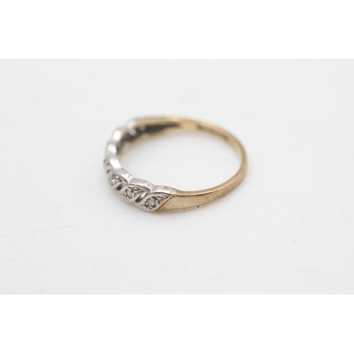 2286 - A hallmarked London 9ct gold diamond openwork half-eternity ring, size L½ - approx. gross weight 1.4... 