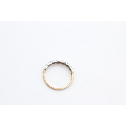 2286 - A hallmarked London 9ct gold diamond openwork half-eternity ring, size L½ - approx. gross weight 1.4... 