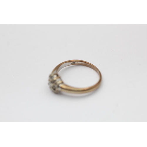 2317 - A hallmarked Sheffield 9ct gold diamond ring, size K - approx. gross weight 2.1 grams