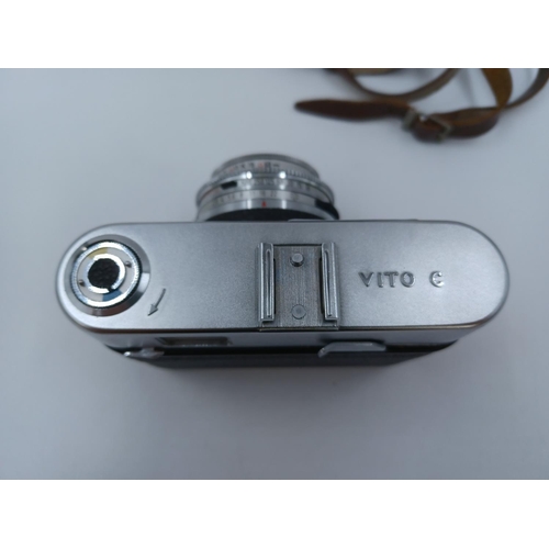 1217 - A cased 1960s Voigtländer Vito C 35mm viewfinder camera fitted with Color-Skopar 2.8/50 lens and Pro... 