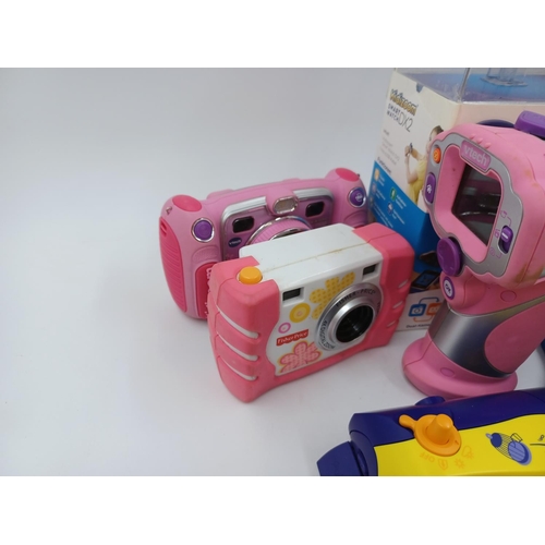 1235 - A collection of children's cameras to include Vtech Kidizoom and Fisher Price etc.