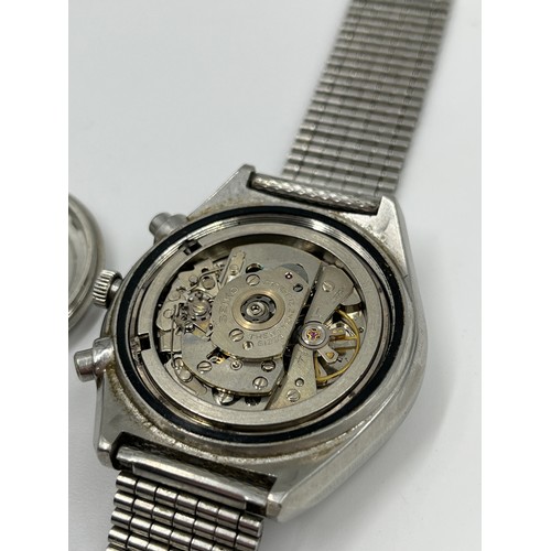 2415 - A 1970s Seiko Jumbo chronograph automatic men's wristwatch with short NSA bracelet - Ref. 6138-3002