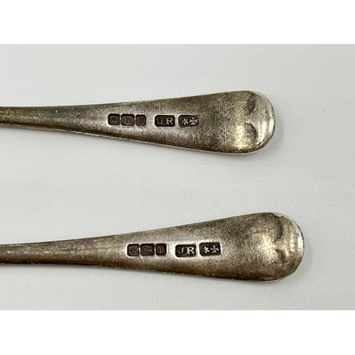 275 - Five pieces of hallmarked sterling silver, Victorian London silver fork dated 1855, two Sheffield si... 