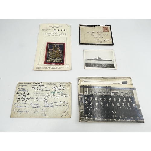 66 - A collection of ephemera and militaria to include WWI medal pair presented to PTE. J. F. Bibby of th... 