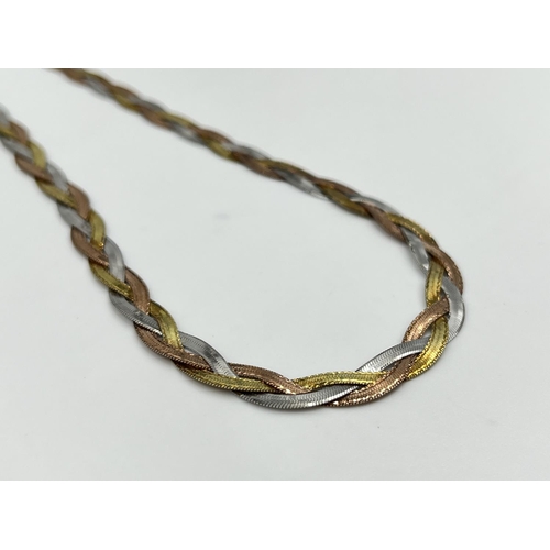 2338 - A 9ct bonded gold 43cm necklace - approx. gross weight 11 grams