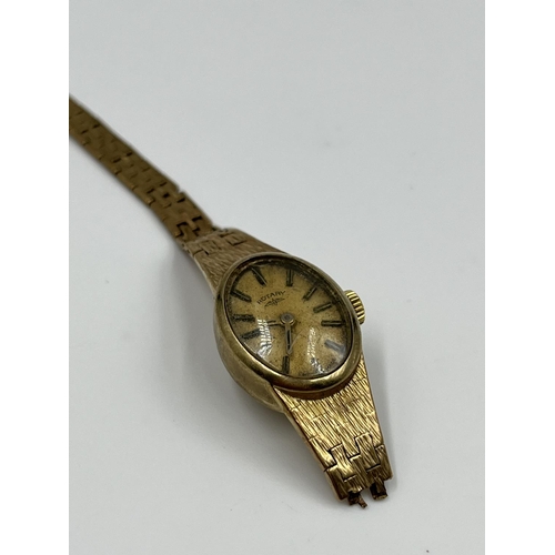 2399 - Two 9ct gold items, vintage Rotary gold cased women's wristwatch - approx. gross weight 13 grams wit... 