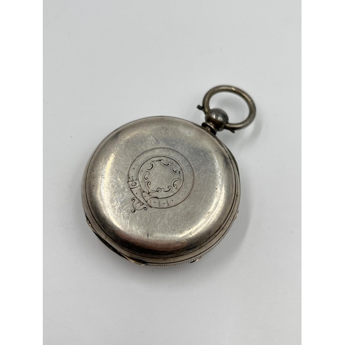 2403 - A Victorian Bevan & Weare of Birkenhead 2326 hallmarked Chester silver cased key wind pocket watch, ... 