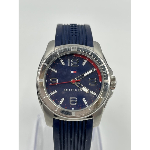 2404 - A cased Tommy Hilfiger quartz 35mm men's wristwatch, model no. TH.203.1.14.1954