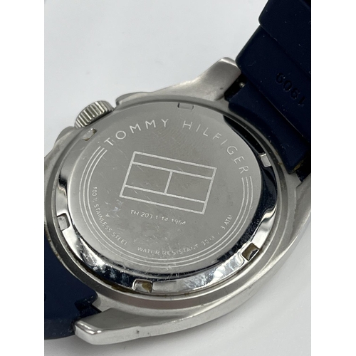 2404 - A cased Tommy Hilfiger quartz 35mm men's wristwatch, model no. TH.203.1.14.1954