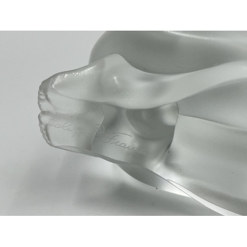 430C - A boxed Lalique clear glass nude Aphrodite figurine - approx. 12.5cm high