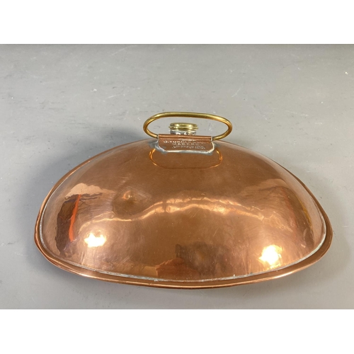 501 - A collection of copper and brassware to include Victorian William Soutter Sons kettle with acorn fin... 