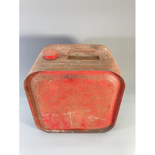 526 - A vintage Silkolene Lubricants red metal oil can - approx. 38cm high x 36cm wide x 23cm deep