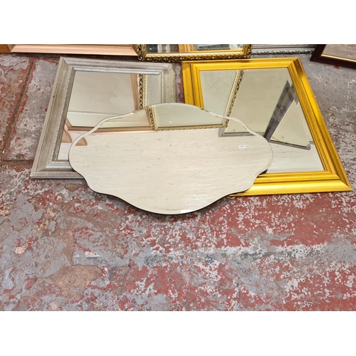 1184 - Eight various framed mirrors