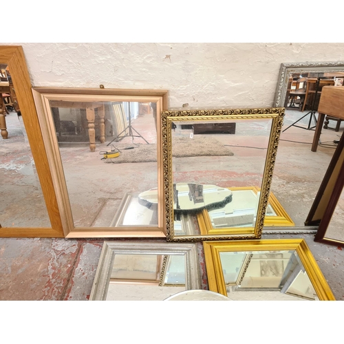 1184 - Eight various framed mirrors