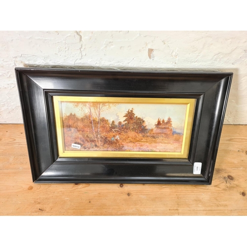 1190 - An early 20th century framed watercolour signed Tom Hand - approx. 52cm wide x 32cm high