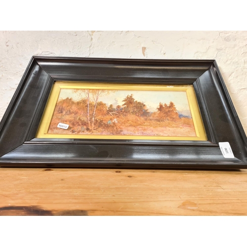 1190 - An early 20th century framed watercolour signed Tom Hand - approx. 52cm wide x 32cm high