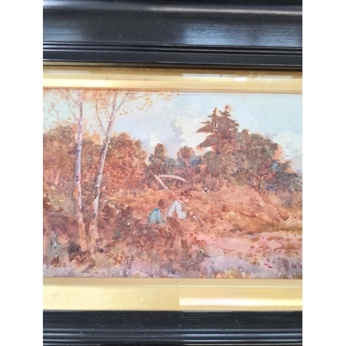 1190 - An early 20th century framed watercolour signed Tom Hand - approx. 52cm wide x 32cm high