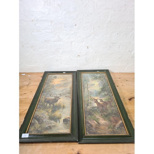 1191 - Two early 20th century framed lithograph prints by Ernest Walbourn - approx. 79.5cm high x 36cm wide