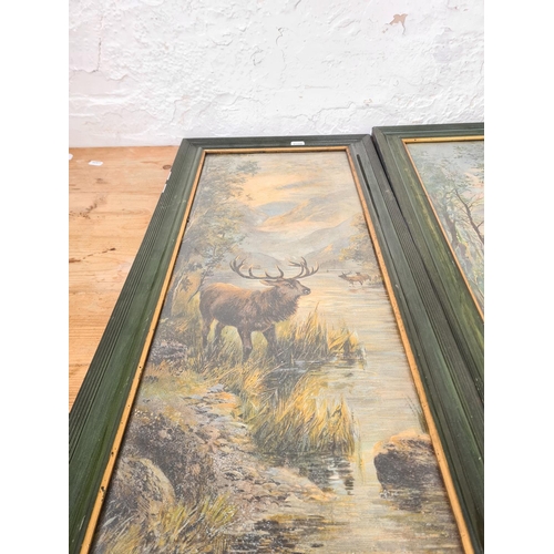 1191 - Two early 20th century framed lithograph prints by Ernest Walbourn - approx. 79.5cm high x 36cm wide