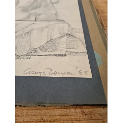 1193 - A collection of sketches and studies by Cheshire artist George Thompson (1934-2019)