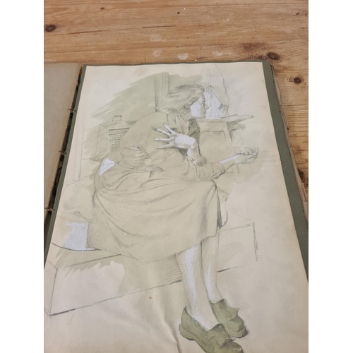 1193 - A collection of sketches and studies by Cheshire artist George Thompson (1934-2019)