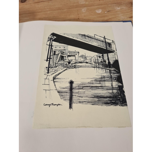 1193 - A collection of sketches and studies by Cheshire artist George Thompson (1934-2019)