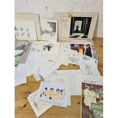 1193 - A collection of sketches and studies by Cheshire artist George Thompson (1934-2019)