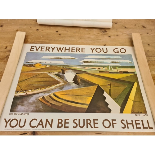 1195 - Five 1960s Shell advertising posters - largest approx. 76cm wide x 51cm high