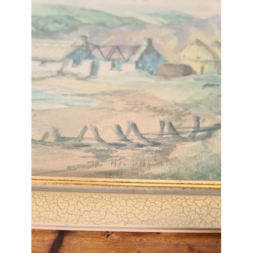 1205 - A 1930s framed watercolour titled 'Isle of Skye' by H. R. Wilson - approx. 42cm wide x 31cm high