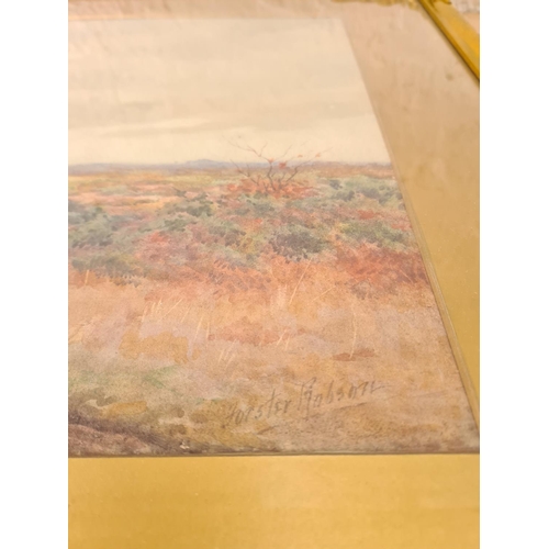 1211 - A late 19th century gilt framed watercolour of a landscape scene signed lower right Forster Robson -... 