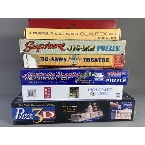 658 - Seven various boxed jigsaws to include Leisure Hour, Waddingtons Old Masters puzzle, America The Bea... 