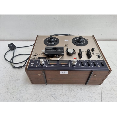 1270 - A 1970s Akai 4000DS three head stereo reel-to-reel tape recorder