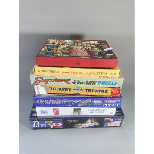 658 - Seven various boxed jigsaws to include Leisure Hour, Waddingtons Old Masters puzzle, America The Bea... 