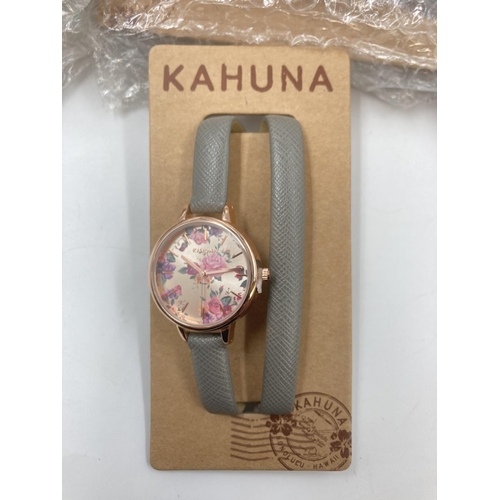 708 - A large collection of new Kahuna quartz women's wristwatches