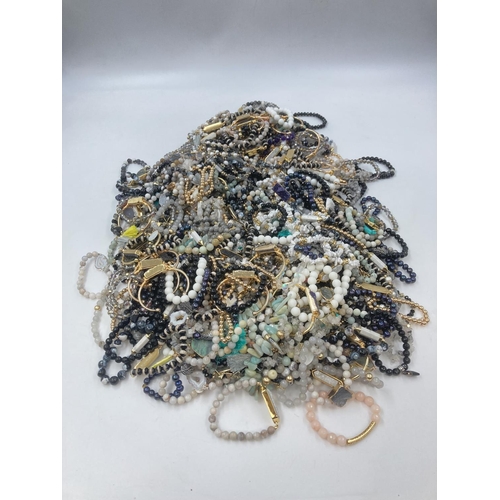 709 - A large collection of various bracelets and necklaces