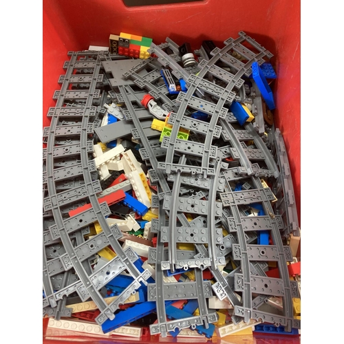 673 - Three boxes containing a large quantity of Lego to include Duplo etc.