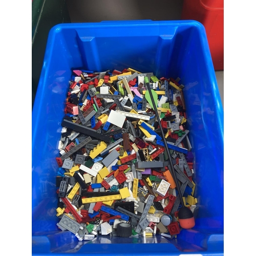 675 - Two boxes containing a large quantity of Lego