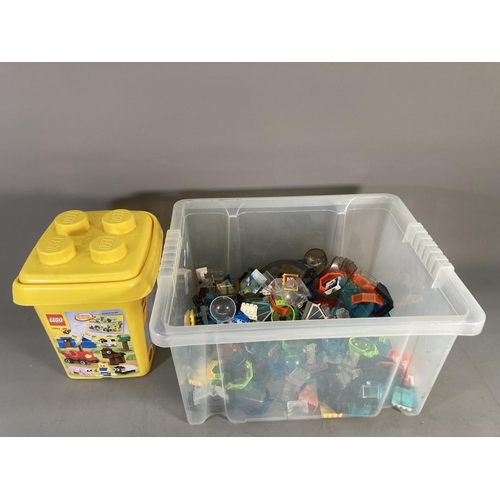 679 - Five boxes containing a large quantity of Lego and Matchbox Connectables