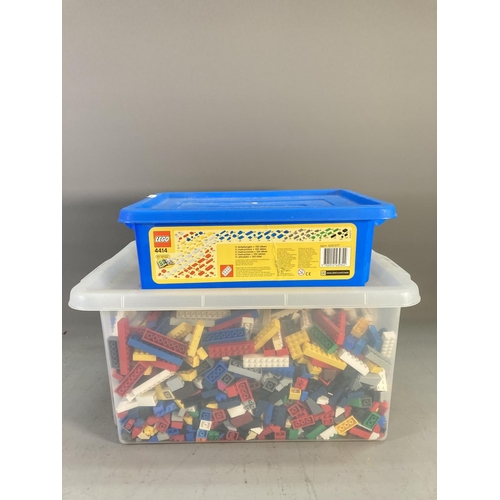 681 - Two boxes containing a large quantity of Lego