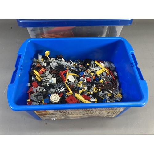 682 - Three boxes containing a large quantity of Lego