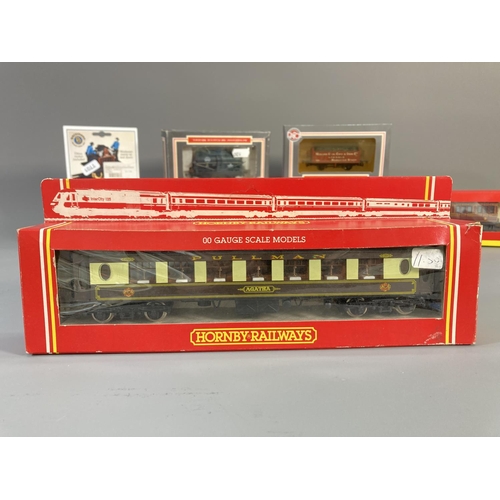 606 - Ten boxed model railway carriages and wagons to include Hornby R475 LNS brake 3rd coach (Crimson Lak... 