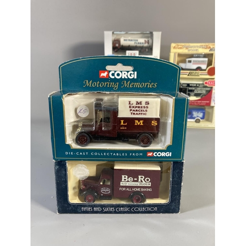 608 - A collection of boxed and unboxed diecast model vehicles to include Corgi Motoring Memories 61218 LM... 