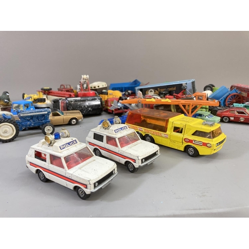 631 - A collection of assorted diecast model vehicles to include Dinky Ford D800, Corgi Commer bus, Corgi ... 