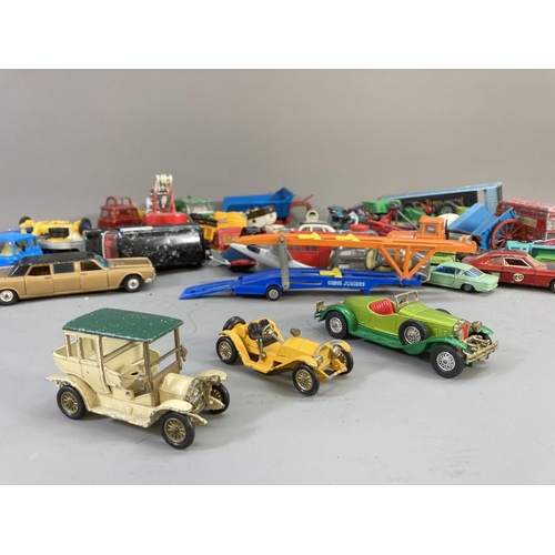 631 - A collection of assorted diecast model vehicles to include Dinky Ford D800, Corgi Commer bus, Corgi ... 