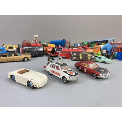 631 - A collection of assorted diecast model vehicles to include Dinky Ford D800, Corgi Commer bus, Corgi ... 