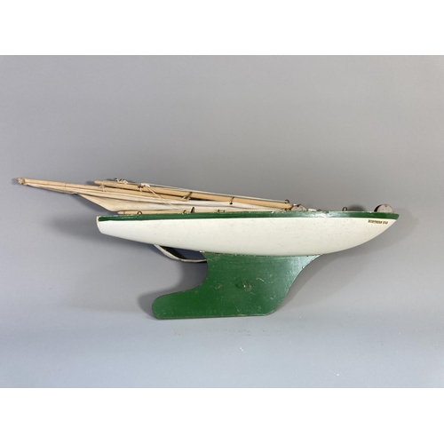 632 - Two vintage Star Yacht hand painted model yachts - approx. 45.5cm long