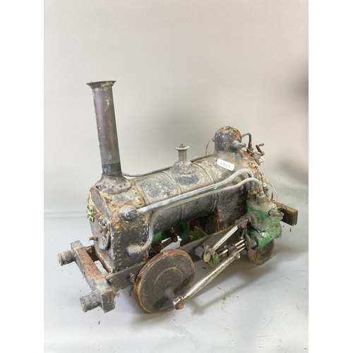 653 - A vintage scratch built 'Billy' live steam model locomotive and tender with accessories  - locomotiv... 