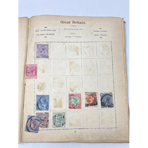 763 - Four various stamp albums containing various stamps to include First Day covers, World Wide etc.