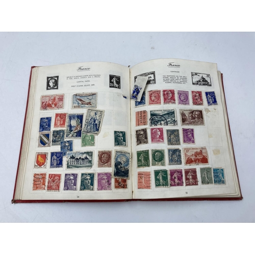 764 - A large collection of various stamps and stamp albums containing various World Wide stamps